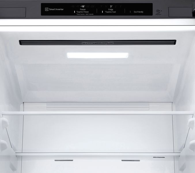 Холодильник LG з нижн. мороз., 203x60х68, холод.відд.-277л, мороз.відд.-107л, 2дв., А++, NF, інв., диспл внутр., зона св-ті, графіт (GW-B509CLZM) GW-B509CLZM фото