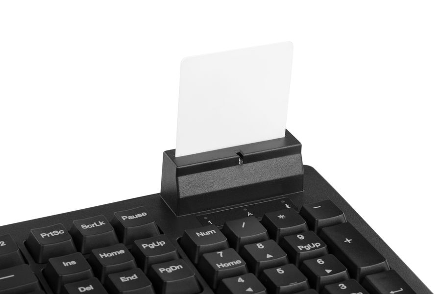 Клавіатура 2E KC1030 Smart Card USB Black (2E-KC1030UB) 2E-KC1030UB фото
