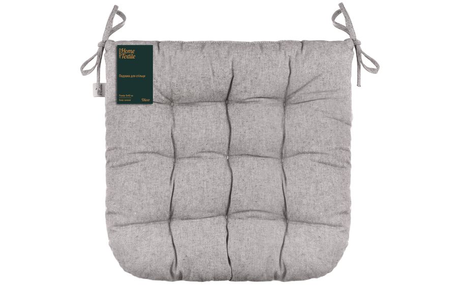 Подушка для стула Ardesto Oliver, 40х40см, 100% хлопок, нап-ч: 50% холоф, 50% пп, серый ART02OD фото