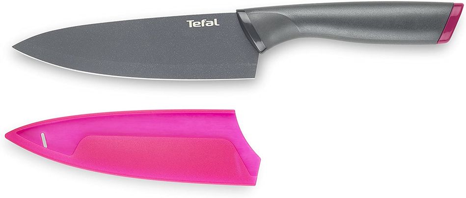 Кухонний ніж кухарський Tefal Fresh Kitchen, довжина леза 15 см, нерж.сталь, чохол (K1220304) K1220304 фото