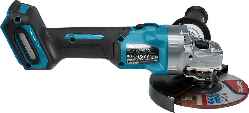 Шліфмашина кутова акумуляторна Makita XGT 40 V MAX, 150мм, 36В, 8500об/хв, 3-4кг, Solo (GA035GZ) GA035GZ фото