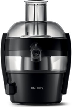 Соковижималка Philips Viva Collection відцентрована , 500Вт, чаша-0.5л, жмих-1л, пластик, чорний HR1832/00 фото