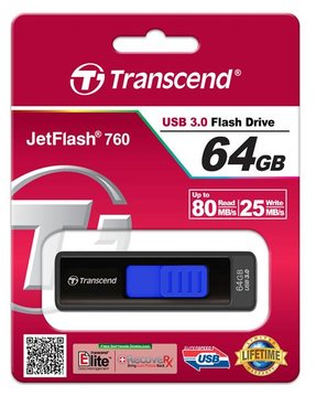 Накопичувач Transcend 64GB USB 3.1 Type-A JetFlash 760 (TS64GJF760) TS64GJF760 фото