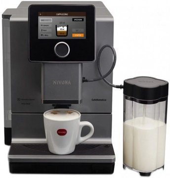 Кофемашина Nivona CafeRomatica, 2.2л, зерно+молотая, автомат.капуч, авторецептов -18, черно-серебряный NICR970 фото