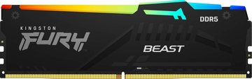 Память ПК Kingston DDR5 32GB KIT (16GBx2) 5600 FURY Beast RGB (KF556C40BBAK2-32) KF556C40BBAK2-32 фото