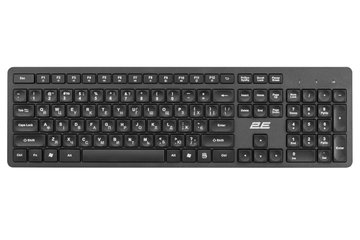 Клавіатура 2E KS260 WL EN/UKR Black (2E-KS260WB) 2E-KS260WB фото
