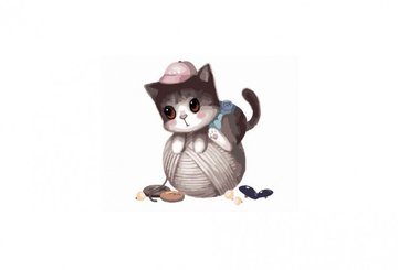 Картина за номерами. Brushme "Маленький котик з клубком" GX8400, 40х50 см