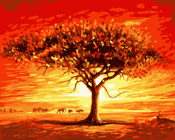 Картина по номерам. Art Craft "Золотое солнце Африки" 40*50 см 10507-AC 10507-AC фото