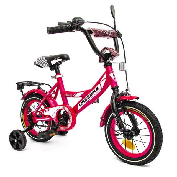 Велосипед детский 2-х колесный 12'' 211205 Like2bike Sky, розовый, рама сталь, со звонком 211216 фото