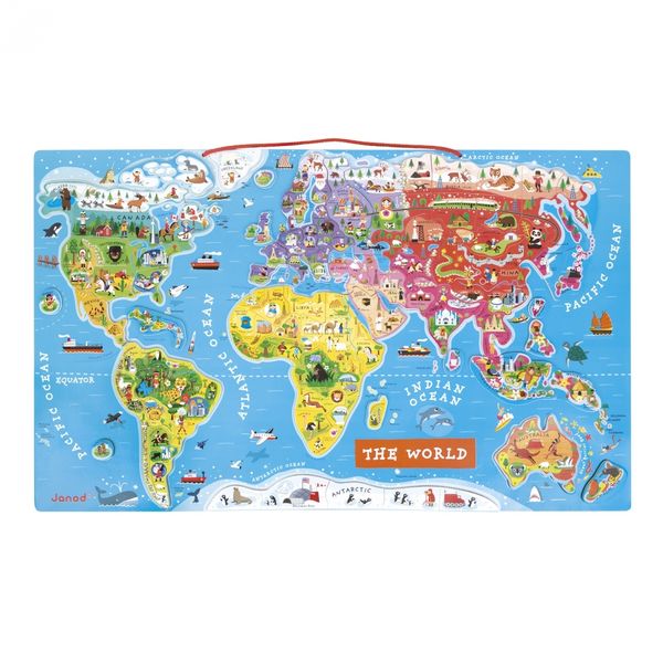 Магнітна карта світу (англ.мова) Janod J05504 J05504 фото