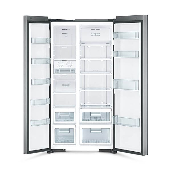 Холодильник Hitachi SBS, 180x92х72, холод.відд.-369л, мороз.відд.-226л, 2дв., А++, NF, чорний (скло) (R-S700PUC0GBK) R-S700PUC0GBK фото