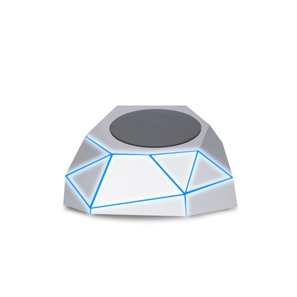 Бездрот.зарядн. пристрій для моб.тел XOOPAR - GEO DOCK(срібл.,син.LED,microUSB-каб.для живл. від USB XP61063.12 фото