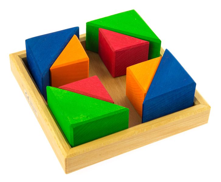 Конструктор деревянный-Разноцветный треугольник Nic NIC523345 NIC523345 фото