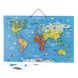 Пазл магнитный Viga Toys Карта мира с маркерной доской на украинском языке (44508)