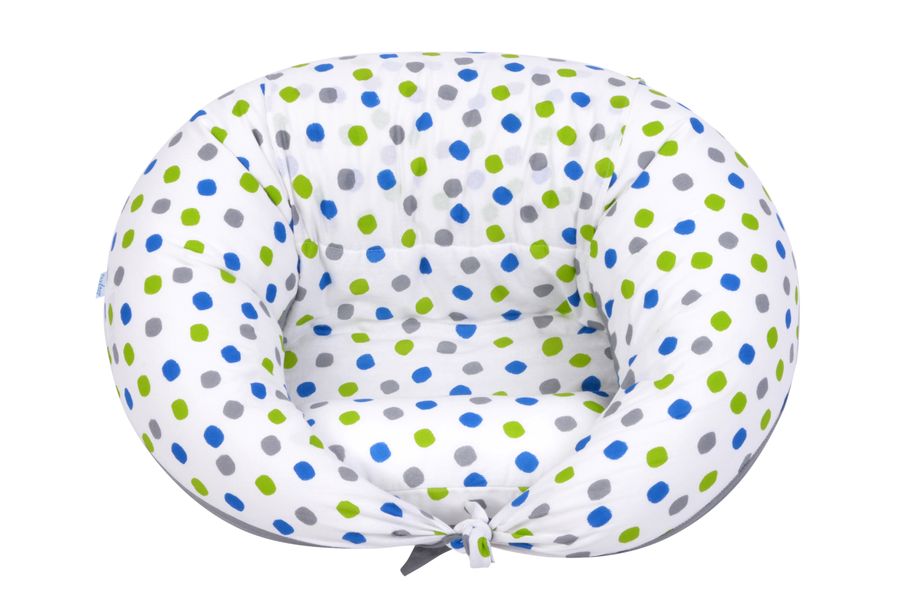 Подушка для вагітних 10 в 1 Nuvita DreamWizard (біла з точками) NV7100DOTS NV7100 фото