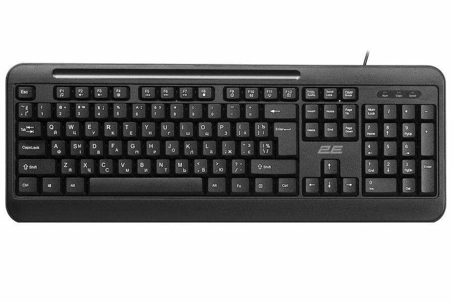 Клавіатура 2E KM1040 USB Black (2E-KM1040UB) 2E-KM1040UB фото