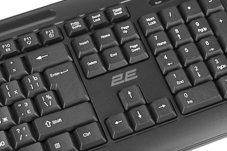 Клавіатура 2E KM1040 USB Black (2E-KM1040UB) 2E-KM1040UB фото