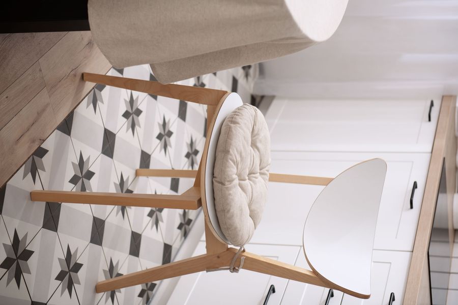 Подушка для стільця Ardesto Oliver, D-40см, 100% бавовна, нап-ч: 50% холоф, 50% пп, беж ART03OB фото