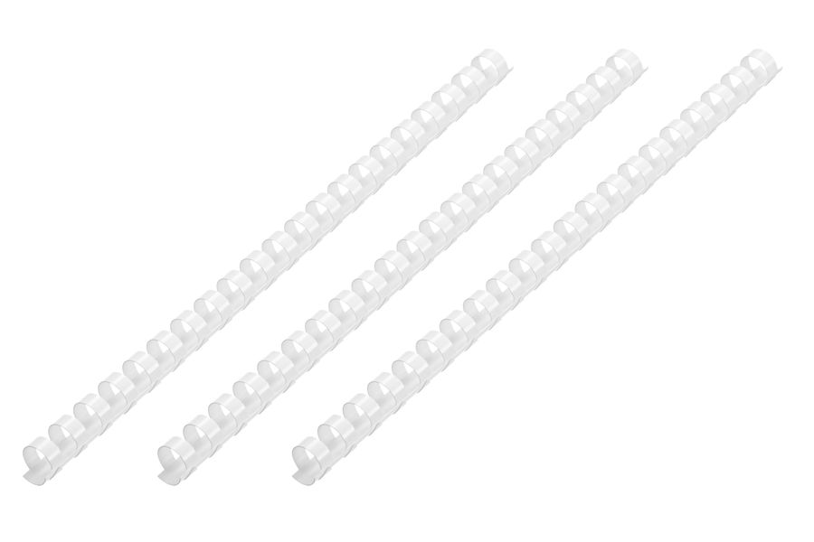 Пластиковые пружины для биндера 2E, 12мм, белые, 100шт. 2E-PL12-100WH фото