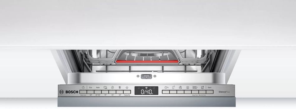 Посудомийна машина Bosch вбудовувана, 10компл., A++, 45см, дисплей, білий (SPH4EMX28E) SPH4EMX28E фото