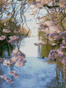 Алмазна мозаїка "Квітуча заплава" Strateg 30х40 см (HX156) HX156 фото