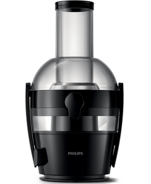 Соковижималка Philips Viva Collection відцентрована , 800Вт, чаша-2л, жмих-1.2л, жолоб на ціле яблуко , пластик, чорний HR1855/70 фото