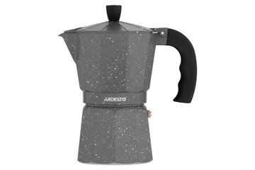 Гейзерна кавоварка Ardesto Gemini Molise, 6 чашок, сірий, алюміній AR0806AGS фото