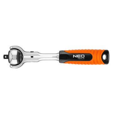 Ключ-трещотка Neo Tools, 1/4", 72 зубца, 155мм, 360°, CrV, 0.15кг (08-540) 08-540 фото