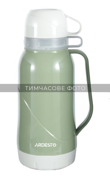 Термос Ardesto Gemini Gourmet 1800 мл, пластик, скляна колба, зелений AR2618GRG фото