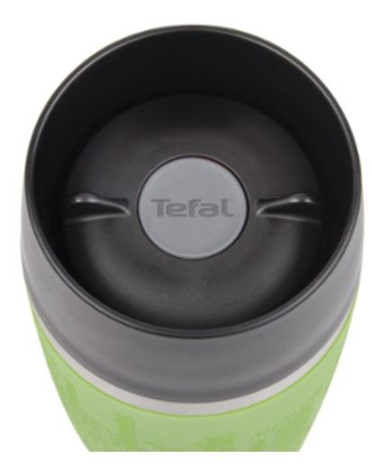 Термочашка Tefal Travel Mug, 360мл, діам60, t хол. 8г, гар.4г, нерж.сталь+пластик, лайм (K3083114) K3083114 фото