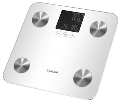 Весы напольные Sencor , 180 кг, 3хААА, стекло, белый (SBS6025WH) SBS6025WH фото