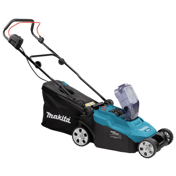 Газонокосарка акумуляторна Makita , LXT 36В(18+18В) 2х4Аг, 38см, 40л, 25-75мм, до 540 м.кв, 14.5кг, без АКБ та ЗП (DLM382CM2) DLM382CM2 фото