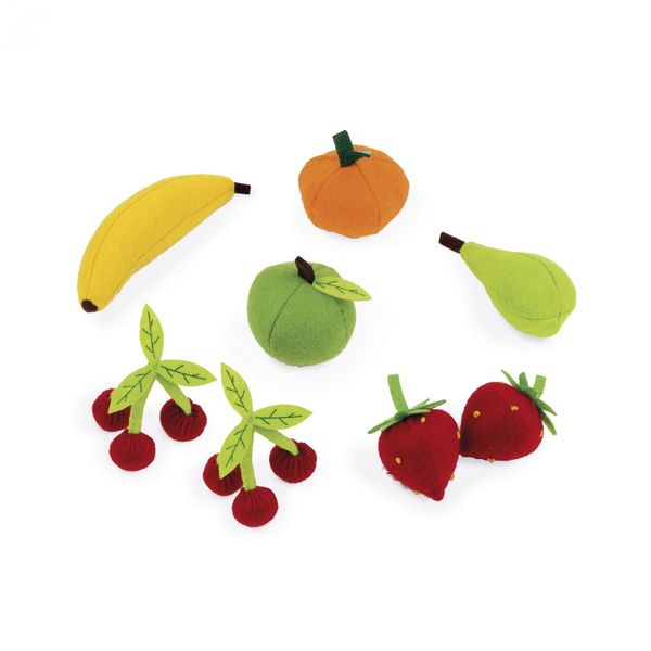 Игровой набор-Корзина с фруктами (8 эл.) Janod J06577 - Уцінка J06577 фото