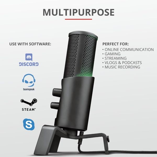 Микрофон для ПК Trust GXT 258 Fyru USB 4-in-1 Streaming Microphone Black (23465_TRUST) 23465_TRUST фото