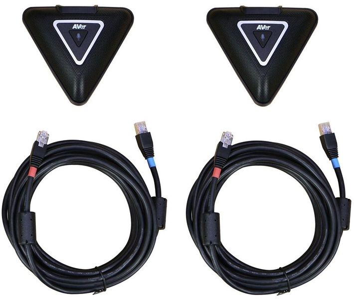 Дополнительная микрофонная пара с 10 м кабелем для системы видеоконференцсвязи AVer VB342 Pro/VB350 60U3300000AD фото