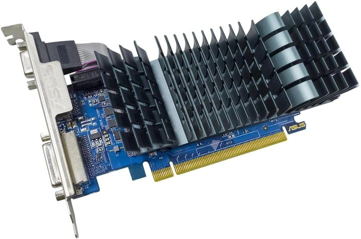 Видеокарта ASUS GeForce GT710 2GB GDDR3 silent GT710-SL-2GD3-BRK-EVO (90YV0I70-M0NA00) 90YV0I70-M0NA00 фото