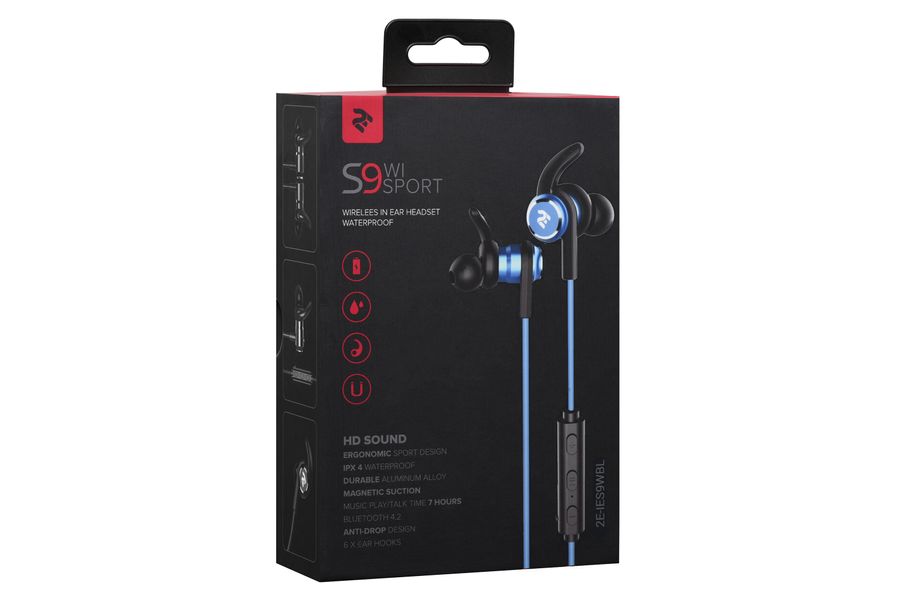Навушники 2E S9 WiSport Wireless In Ear Waterproof Mic Blue - Уцінка 2E-IES9WBL фото