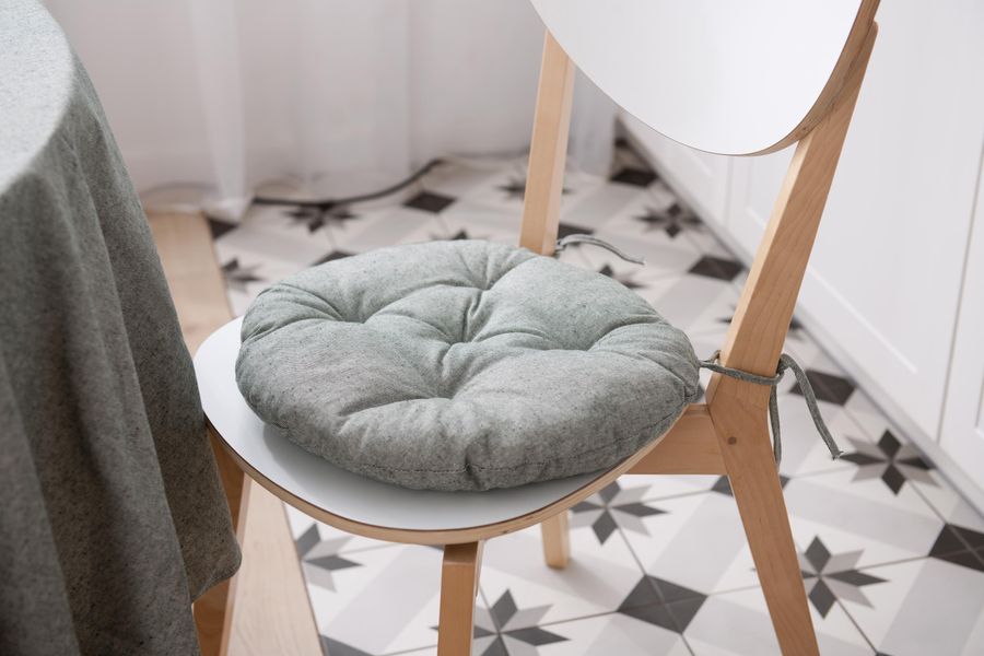 Подушка для стула Ardesto Oliver, D-40см, 100% хлопок, нап-ч: 50% холоф, 50% пп, зеленый ART03OG фото