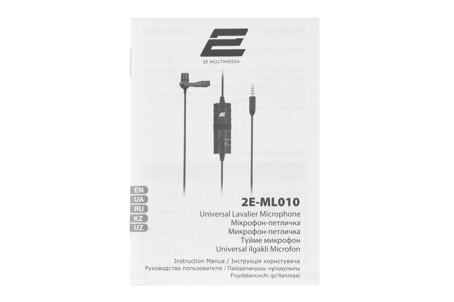 Мікрофон-петличка 2Е ML010 3.5mm (2E-ML010) 2E-ML010 фото