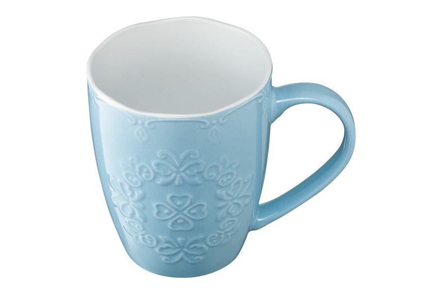 Чашка Ardesto Barocco, 330 мл, блакитна, порцеляна (AR3458BL) AR3458BL фото
