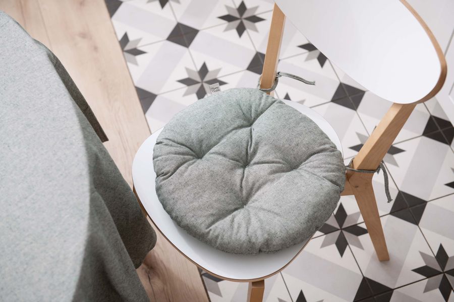 Подушка для стула Ardesto Oliver, D-40см, 100% хлопок, нап-ч: 50% холоф, 50% пп, зеленый ART03OG фото