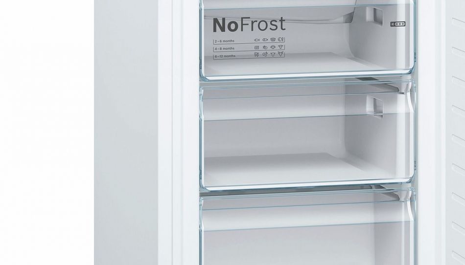 Холодильник Bosch з нижн. мороз., 203x60x67, xолод.відд.-279л, мороз.відд.-87л, 2дв., А++, NF, дисплей, білий (KGN39VW316) KGN39VW316 фото