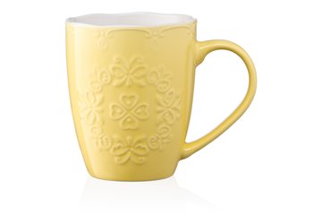 Чашка Ardesto Barocco, 330 мл, жовта, порцеляна AR3458Y фото