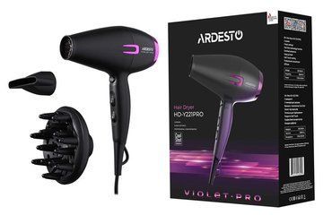 Фен Ardesto / 1750-2100Вт/2 швидкості/ 3темп.режими/дифузор/чорний (HD-Y221PRO) HD-Y221PRO фото