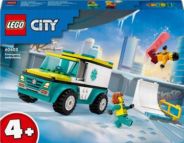 Конструктор LEGO City Карета швидкої допомоги й сноубордист (60403) 60403 фото