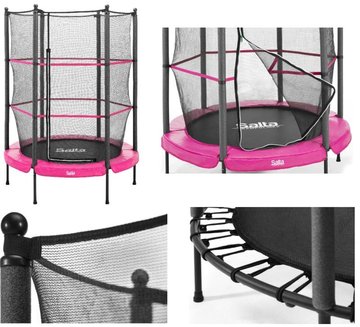 Батут Salta Junior trampoline круглий 140 см Pink 5426P