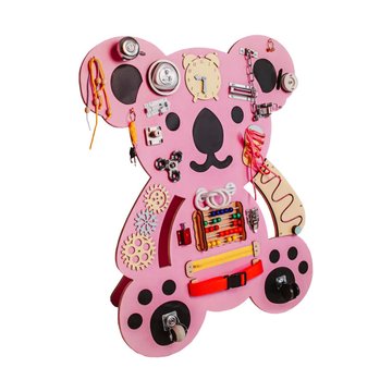 Розвиваюча іграшка Бізіборд "Коала" Temple Group 75х62 см Рожевий (TG200144) TG200144 фото