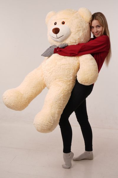 Великий Плюшевий ведмедик із сердечком Yarokuz Джеральд 165 см Персиковий (YK0057) YK0057 фото