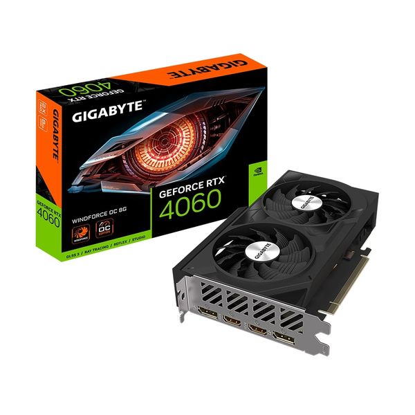 Відеокарта GIGABYTE GeForce RTX 4060 8GB GDDR6 WINDFORCE OC (GV-N4060WF2OC-8GD) GV-N4060WF2OC-8GD фото