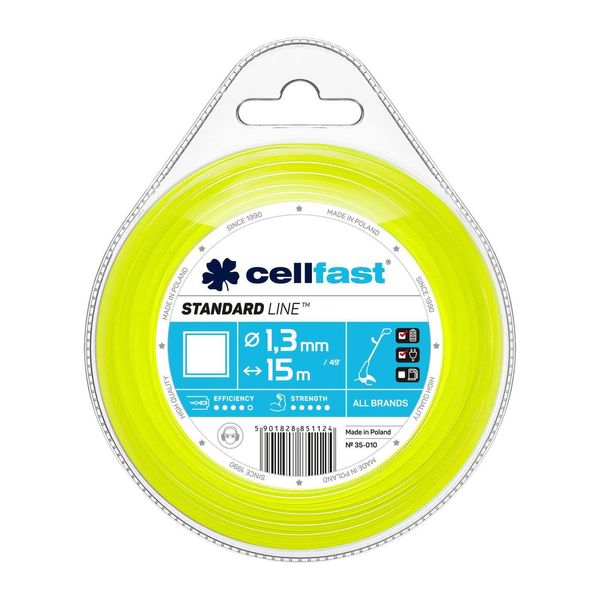 Леска косильная Cellfast квадрат 1.3 x 15м (35-010) 35-010 фото